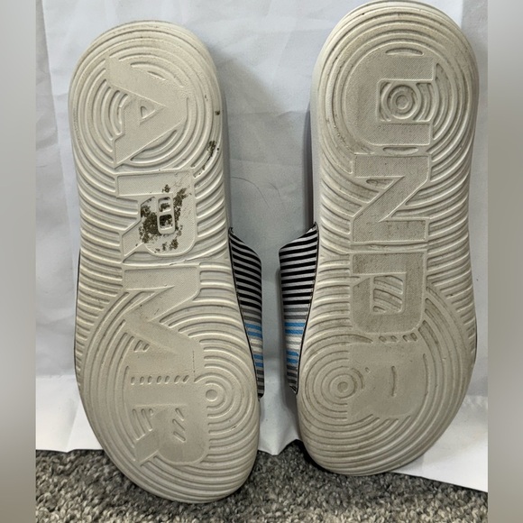 Under Armour Gray and Black Slide Sandals Size 8 - Picture 4 of 7